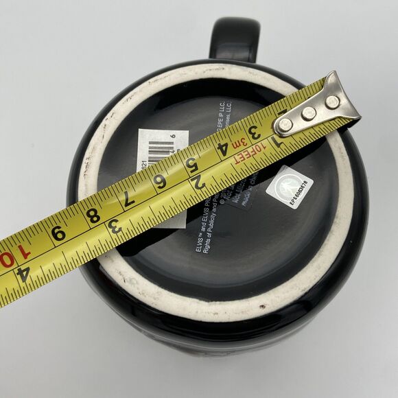 New Elvis Presley Coffee Mug Raised Motorcycle Wings The King 2016 Black Handle - Picture 11 of 16